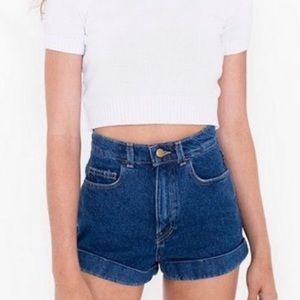 American Apparel High Waisted Denim Shorts